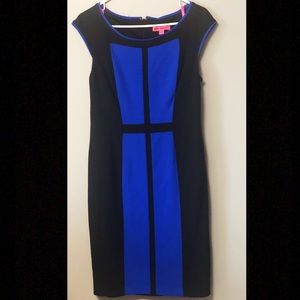 Betsey Johnson colour block dress (Black & Blue)